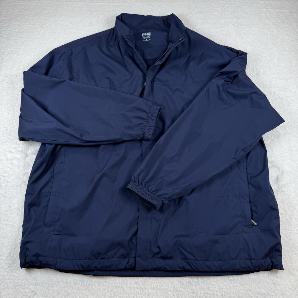PING Jacket Mens Size L Blue Full Zip Golf Windbreaker Mesh Lined Performance